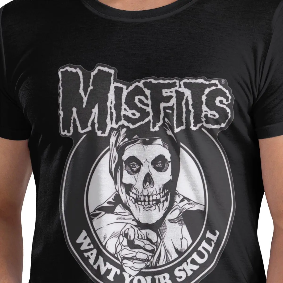 

Misfits Skull футболка из 100% хлопка, мужские забавные футболки, мужские футболки с круглым вырезом и коротким рукавом, S-6XL