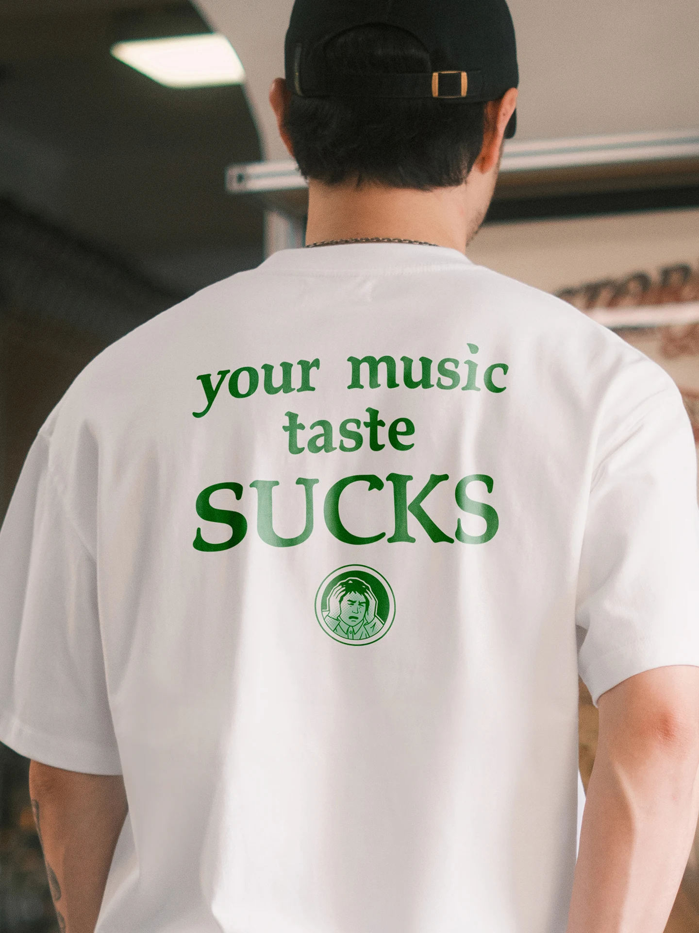 Cool Feeling Short Sleeve T-Shirt Casual Music Taste Joke Slogans City Walk Daily Cotton Polyester Blend Summer Tee