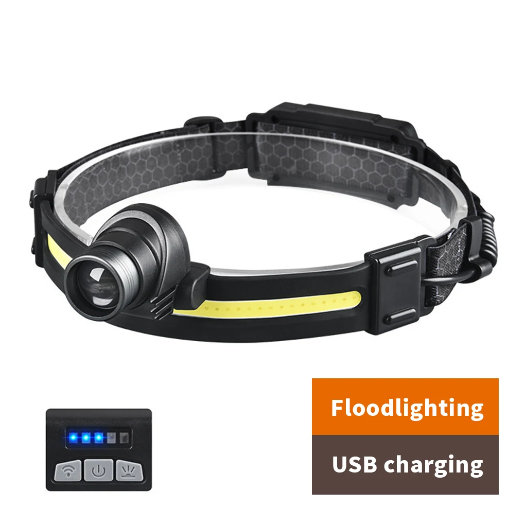 LED Head Light Torch Mini Rechargeable Powerful Sensor Headlamp Fishing Camping USB Head Flashlight Headlights Front Lantern image 5