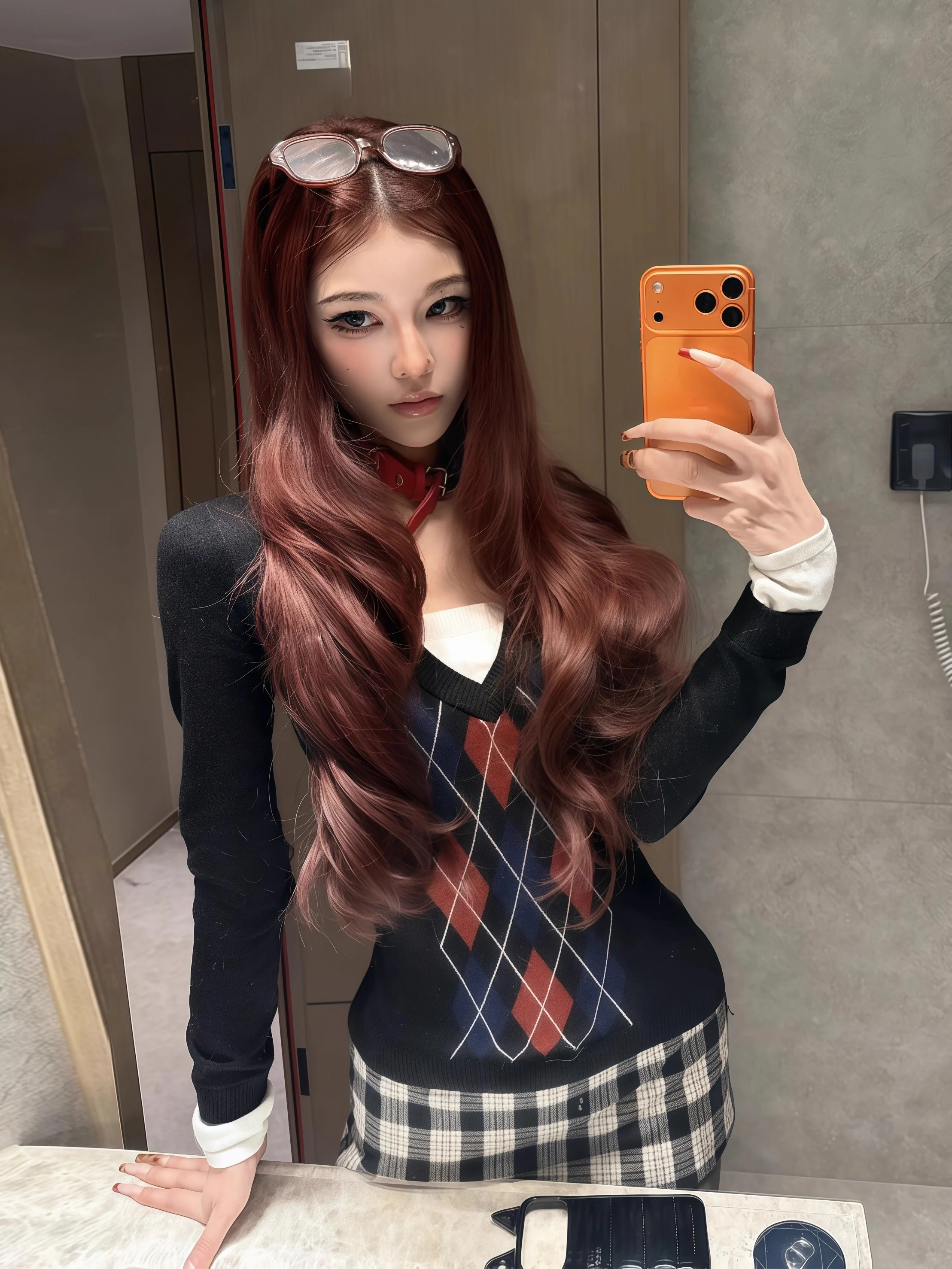 

Korean Sle Long Sve Slim Fit V-Ne Knitted Sweater Women's Autumn Winter New Faion Diamond Pattern Base Layer Top