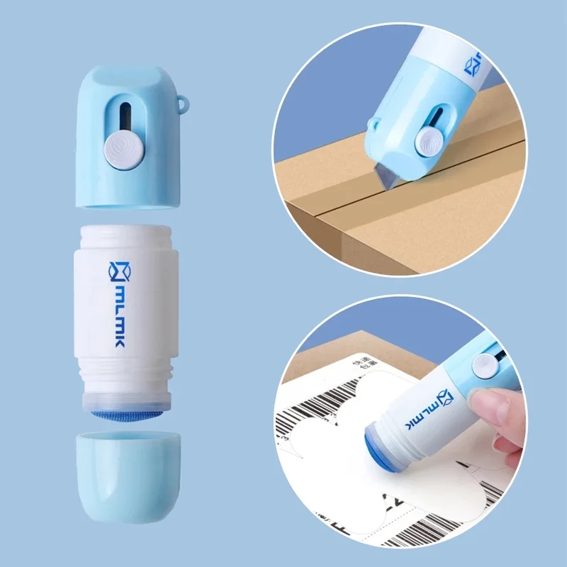 Imagem -02 - Papel Térmico Correção Fluido com Faca Parcel Box Opener Home Office Anti-peep Identity Information Privacy Protector Eraser