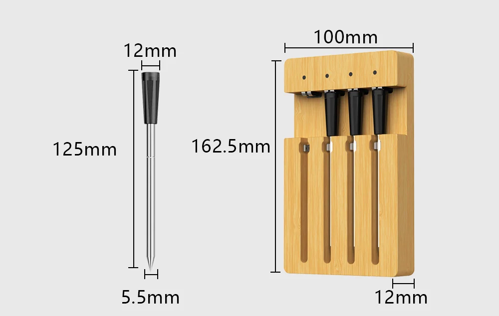 New To The Market Long Range Wireless BBQ Thermometers For Grilling BBQ Oven With Probe T APP