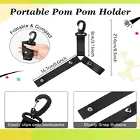1PC Cheerleading Pompom Holder Cheer Bag Organizer With Snapbutton Durable Hanger For Multiple Poms Cheer Gear Accessories 5