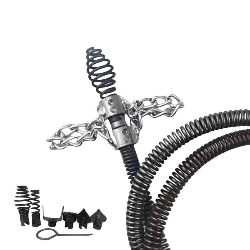 16mm Manganese Steel Drain Cleaner Cutter Set Dredge Machine Tool Combination for Plumbing And Sewer Maintenance