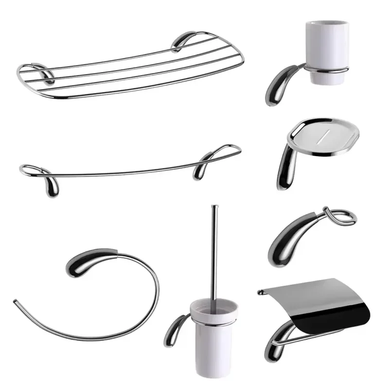 Wall Mounted Brass Bathroom Accessories Set Towel Holder Robe Hook Towel bar Towel Rack