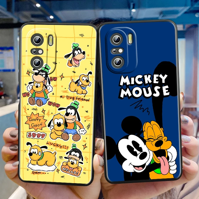 Disney Pluto Goofy Cartoon For Xiaomi Redmi 9A 9C 9AT 10C 9 9T 10 12C 13C 8 12 K60 A1 K50 K40 5G Black Back Phone Case