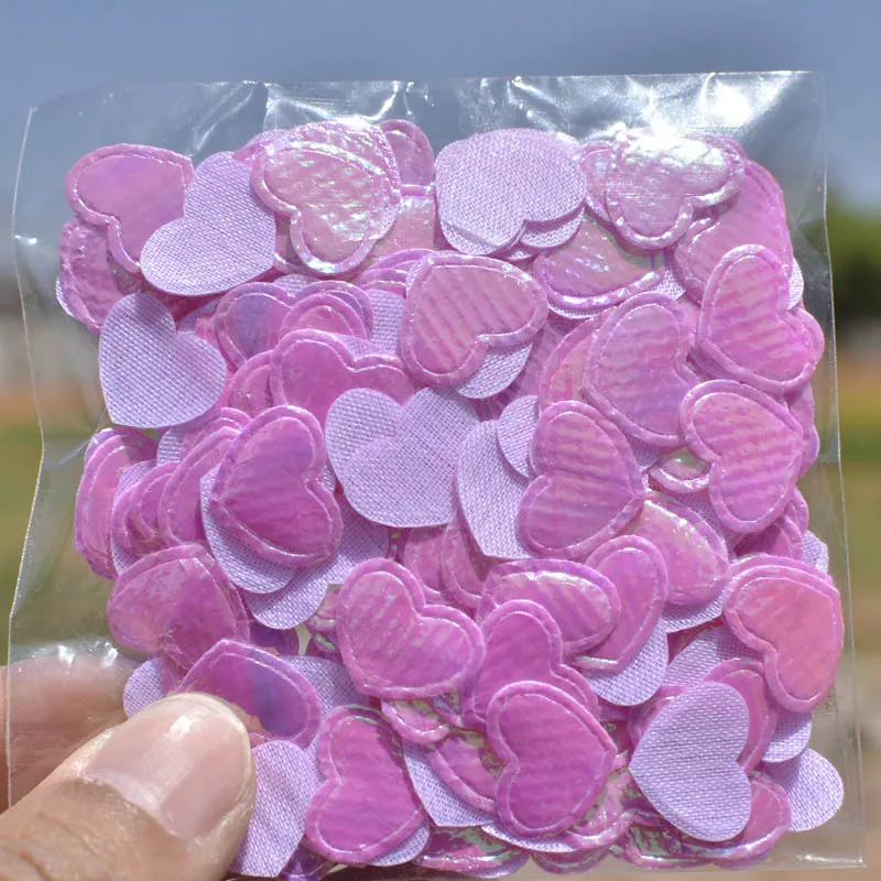 500Pcs AB Color Heart Shape Patch for Wedding/Party/Christmas Decoration Appliques Craft DIY Accessories