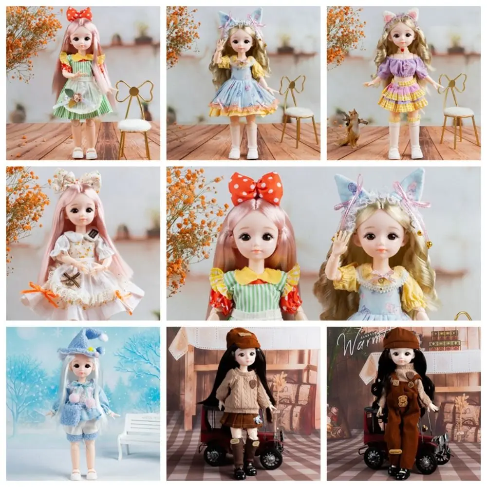 BJD Dolls BJD Dolls and Clothes Hinged Doll 13 Movable Joints Removable Joints 3D Eyes Doll Anime 30cm Articulated Doll Girl