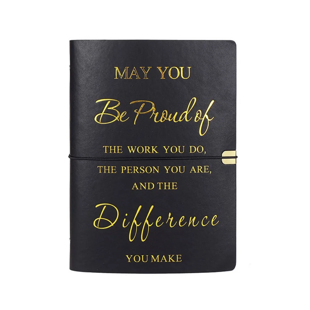 

Weekly Planner 80 Sheets A5 English Notepad English Soft PU Leather Cover Handbook Horizontal Line Wear-resistant Diary Gifts