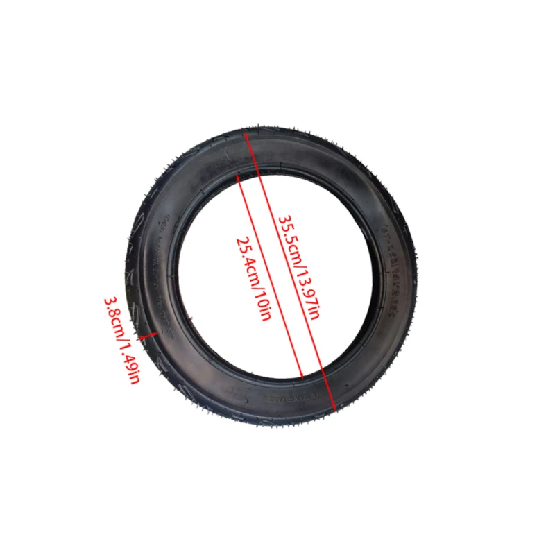 Heavy Duty 14x2.125 14 Inch Outer Tire for Electric Bicycles and Compatible Folding Bike Wheels