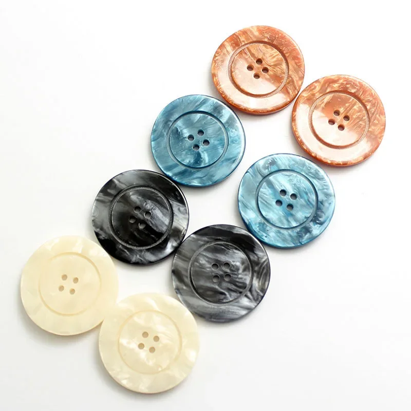 10PCS 15-30MM Resin 4 Holes Button Sewing Accessories Size Complete for Clothing Decorative Buttons Handmade DIY Sewing Buttons