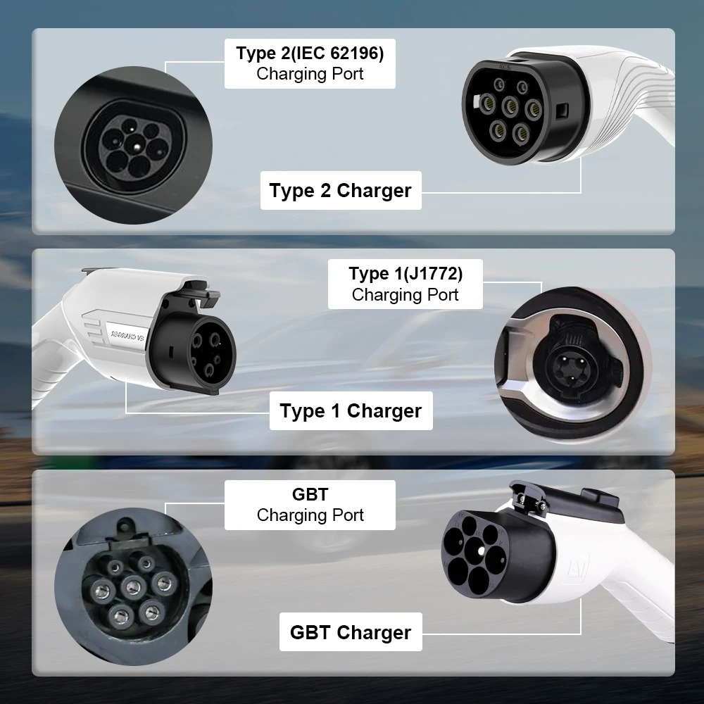 Caricabatteria per auto elettrica JDMEX TYPE2 3.5KW cavo di ricarica EV TYPE1 stazione di ricarica EV Wallbox GBT EVSE ricarica per veicoli elettrici