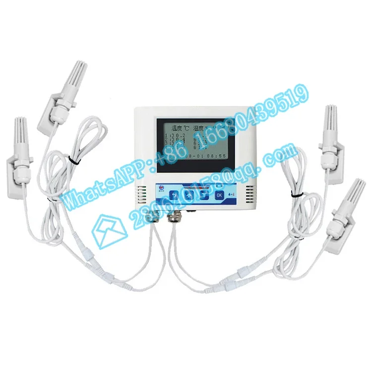 Industrial wifi multi-probe remote lcd display temperature and humidity sensor