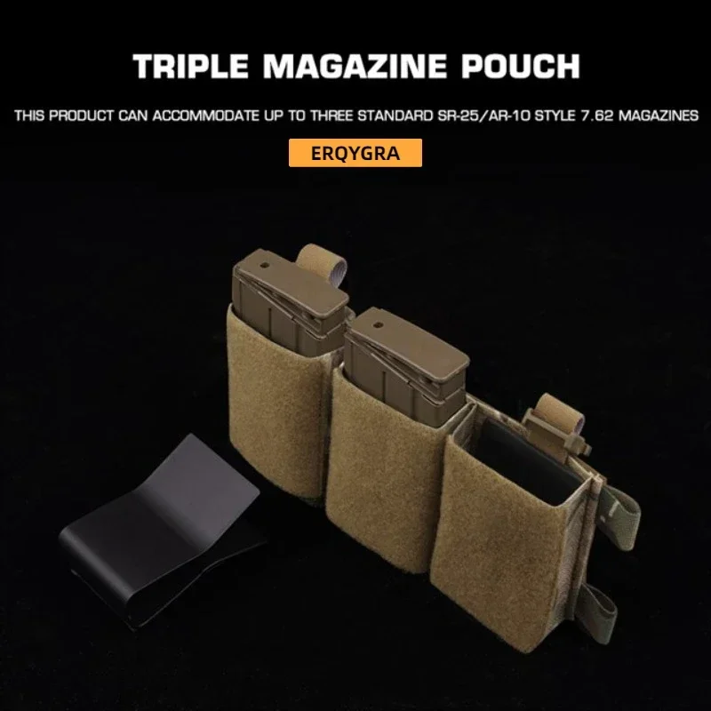 ERQYGRA Tactical 7.62 Dual Purpose Magazine Pouch CS Wargame Molle System Accessories Waist Bag Hunting Outdoor Sports Equipment