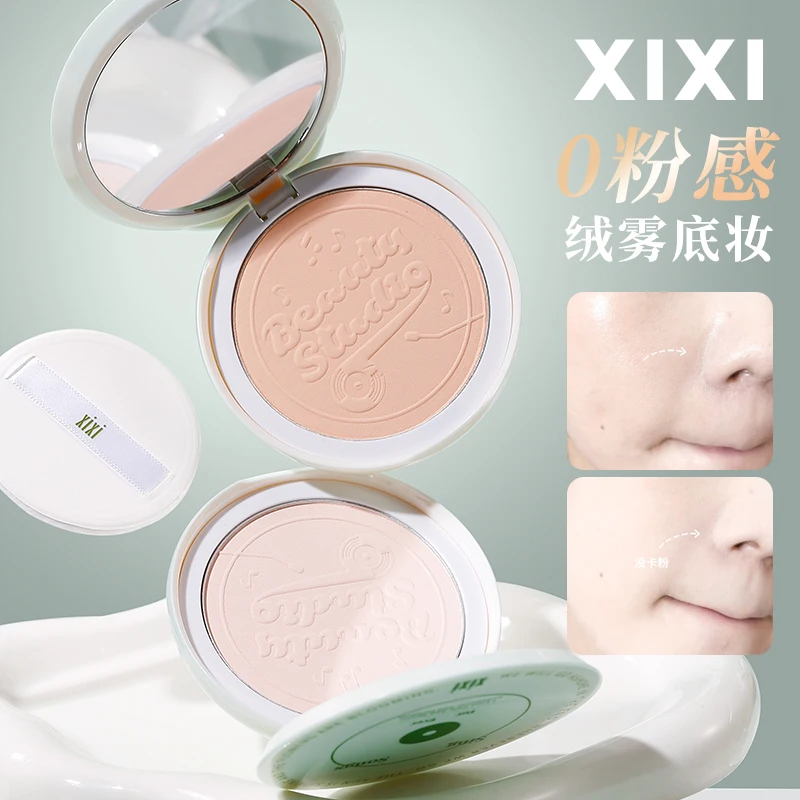 Oil Control Matte Face Powder Long Lasting Waterproof Flawless Setting Powder Natural Brightening Face Makeup With Mirror &Puff