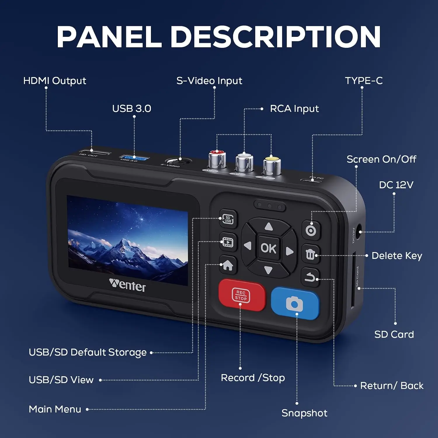 HD Video Capture Recorder for Converting VHS Tapes to Digital, Compatible with VCR, DVR, DVD, Hi8, Mini DV, and Gaming Consoles (External Player/Camcorder Required) view 4