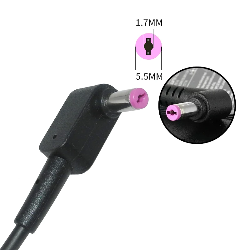 Cable conector de alimentación de CC de 5,5x1,7mm, adaptador de cargador para Acer Aspire V5-591, V5-591G, Nitro 5, Spin NP515-51, 90W, 150W, 17AWG