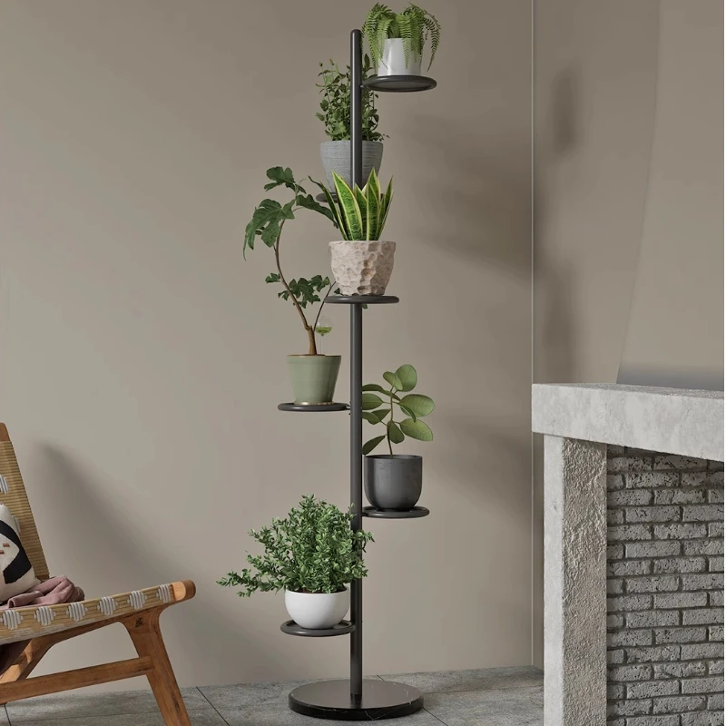 

Ins Metal Plant Stand Indoor Multi-Tier Flower Shelf for Living Room Iron Display Rack with 6 Layers Space Saving Potted Holder