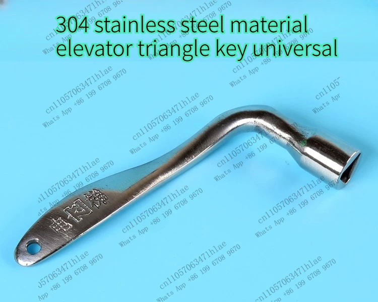 Universal Elevator 304 Stainless Steel Triangle Key Compatible with Mitsubishi Otis Schindler Hitachi Thyssen Accessories