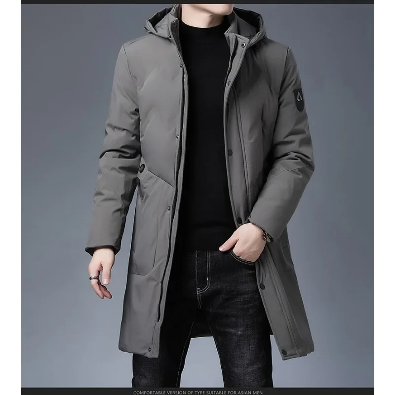 Winter Thickened New British Warm Coat Casual Fashion Outdoor Jacket Men\'s Cotton Coats Mid Length Zipper Cotton Jackets for Men