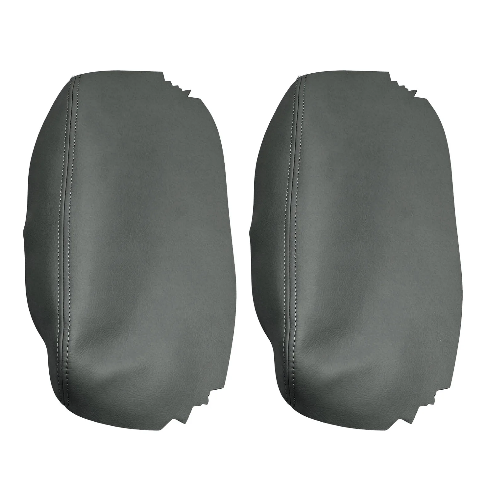 2Pcs Gray Microfiber Leather Center Console Lid Armrest Cover Skin for Acura RL 2005-2010 Replacement Car Interier Accessories
