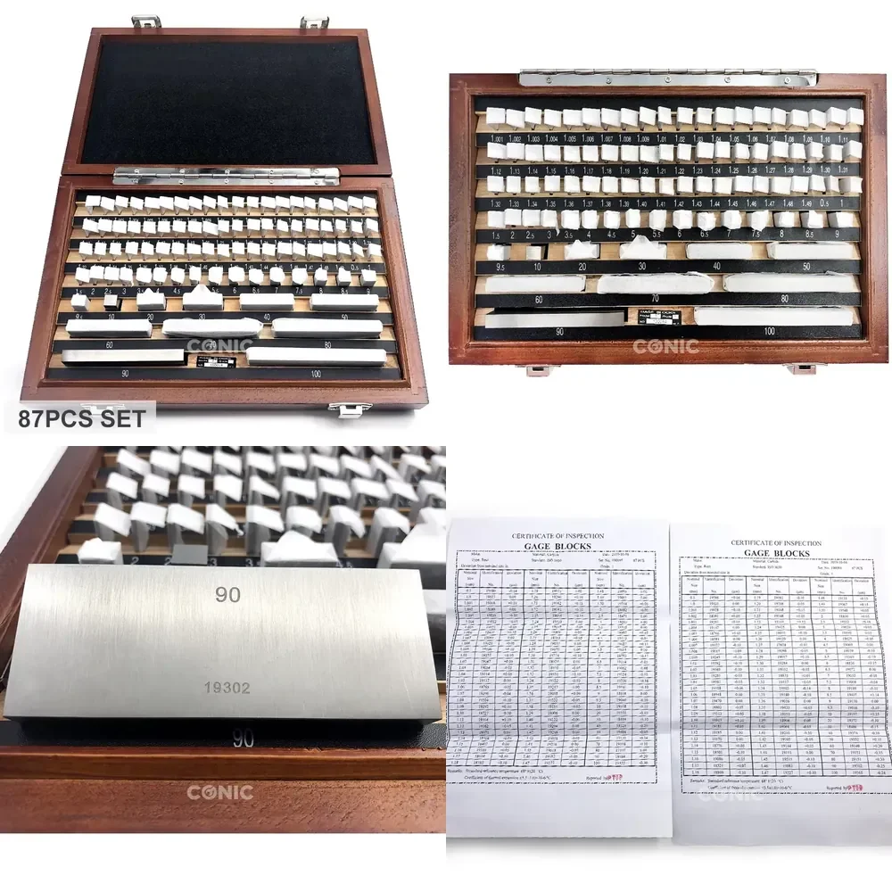 87pc YG8 Gage Set Gauge Block with Wooden case for Calibration Purpose