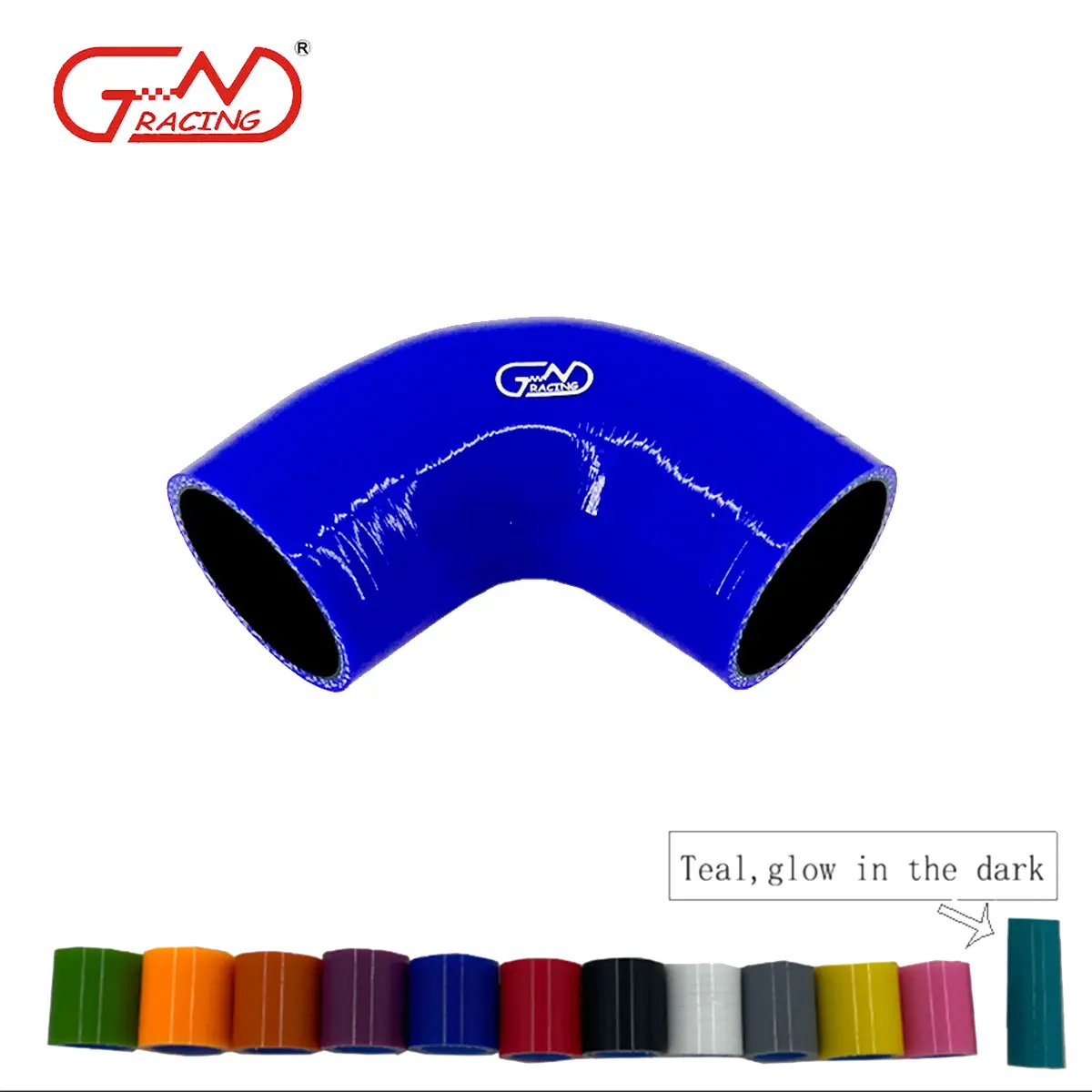 Universal Silicone Tubing Hose 90 Degrees Connector Car Intercooler Turbo Intake Pipe Coupler Blue Multi Size