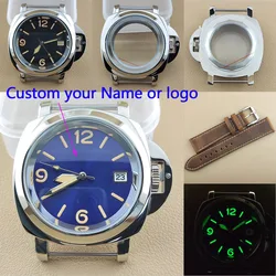 40mm nh35 Men's Watch case custom logo 316L Stainless Steel Sapphire Crystal nh35 Case nh36 movenent Transparent back cover