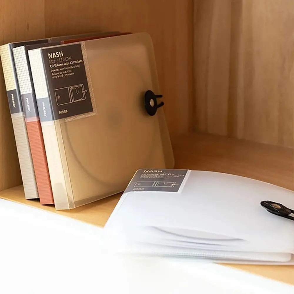 

Portable Transparent CD Storage Case With Buckle Album Box DVD Holder Disc Wallet Plastic CD Sleeve Home Car