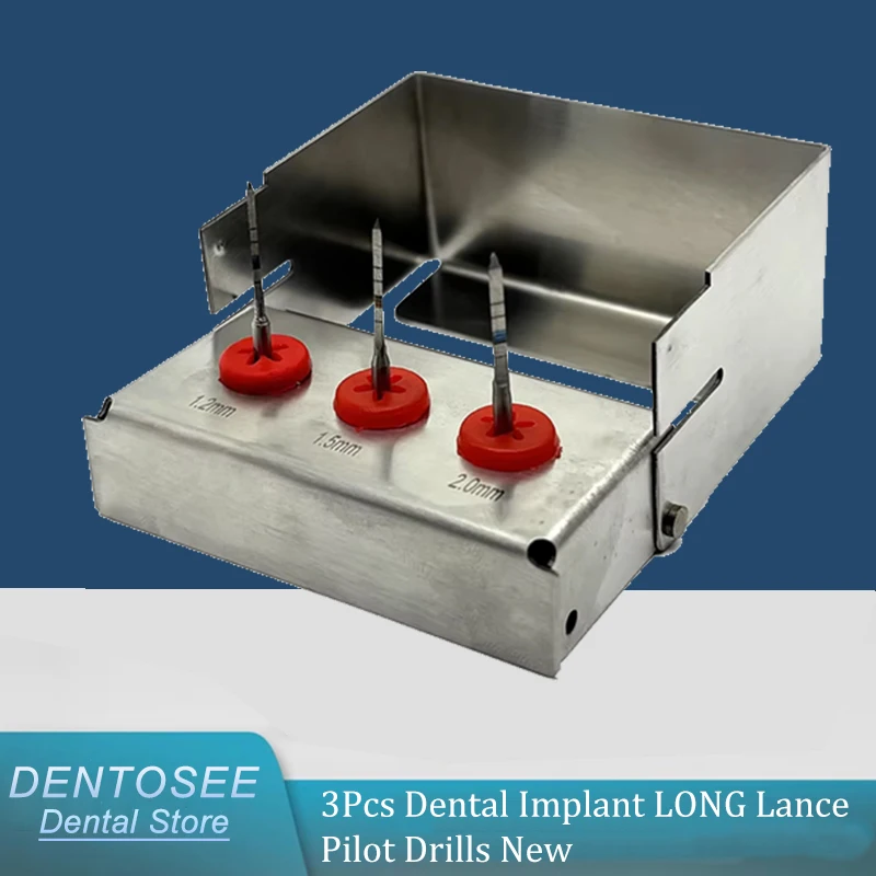 

3Pcs/set Dental Implant Drill Surgical Guide Drill Implant Long Lance Pilot Drills Burs Surgical Instruments