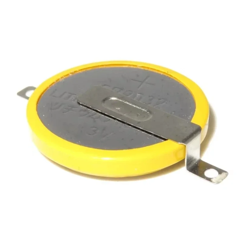 CR2032 3V Lithium Button Battery com Pins Tabs, Horizontal e Through Hole Type, CR2032-T14, Retro Games, PCB, 25 PCs, 50 PCs, 75PCs