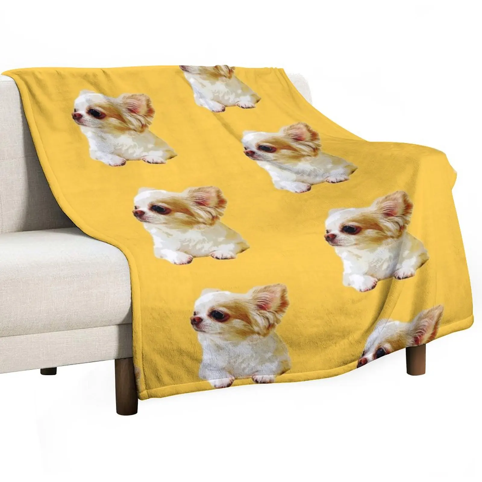 

Chihuahua Puppy Dog Throw Blanket Single Flannel Fabric Picnic Soft Blankets