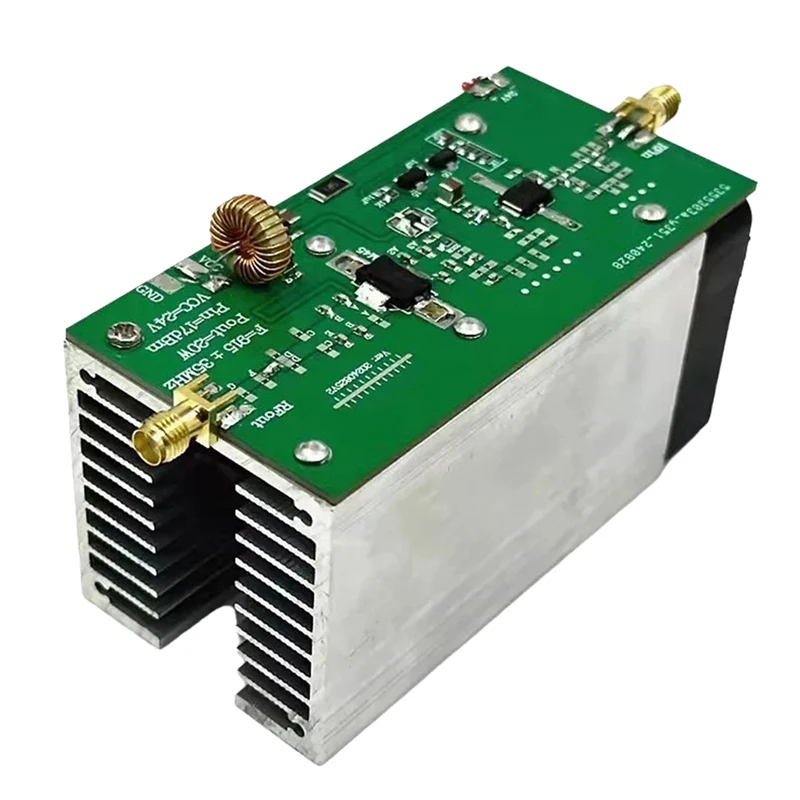 

RF Power Amplifier 915Mhz 20W+ RF Power Amp With Heat Sink Radio RF Amplifier For Ham Radio 24V-28V