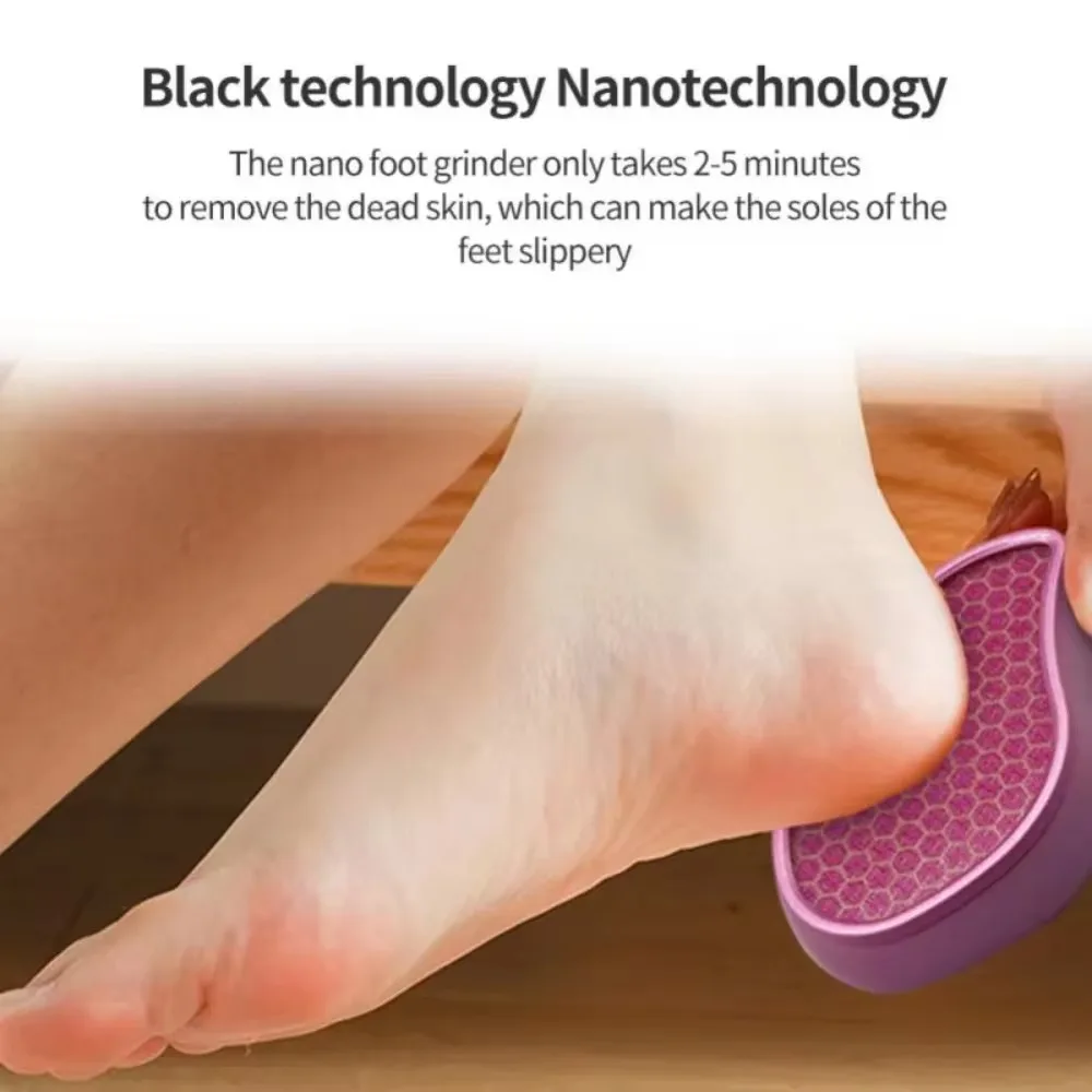 Nano Glass Foot Grinder Removing Dead Skin and Calluses Heel Grinding Stone Stainless Steel Double-sided Foot Board Foot Grinder