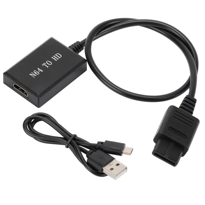 Convertidor compatible con N64 a HDMI, Cable de enlace HD para N64/GameCube/SNES Plug and Play 1080P para Nintendo 64 a HD