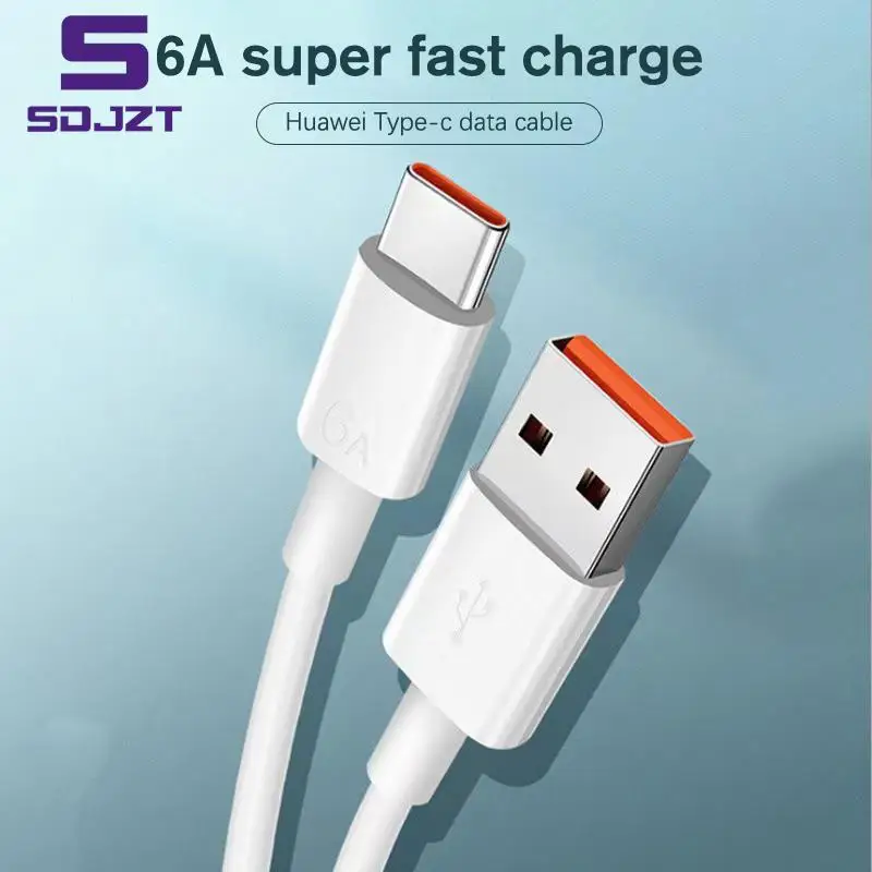 1PC 6A 66W USB Type-c Super Fast Charge Cable For Smartphone Charger 1/1.5mile