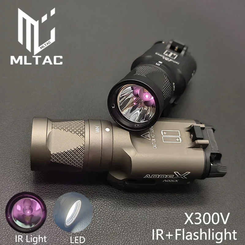 Tactical X300V IR Flashlight 500 Lumens LED White Light Weapon Light X300 X300U X300V Hunting Scout Light Fit 20mm Rail