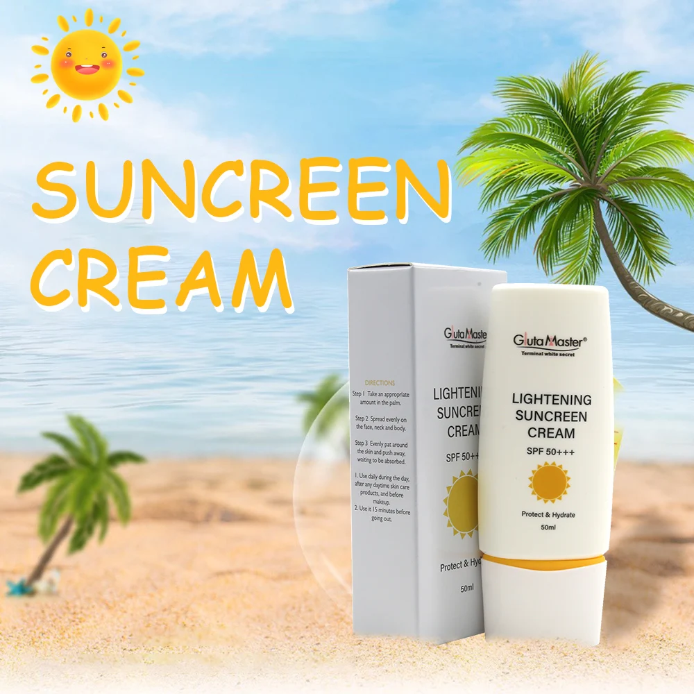 Gluta Master Face Sunscreen Cream SPF 50+ For Skin Sun Protection Moisturise Soft Smooth Anti-Shine Daily Protection Cream