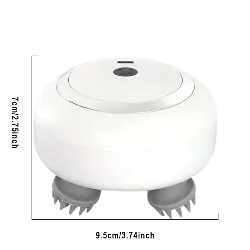 Head Massager with Adjustable Speed for Scalp Massage Red Light for Hair Care Soft Silicone for Deep Kneading of the Head Hat