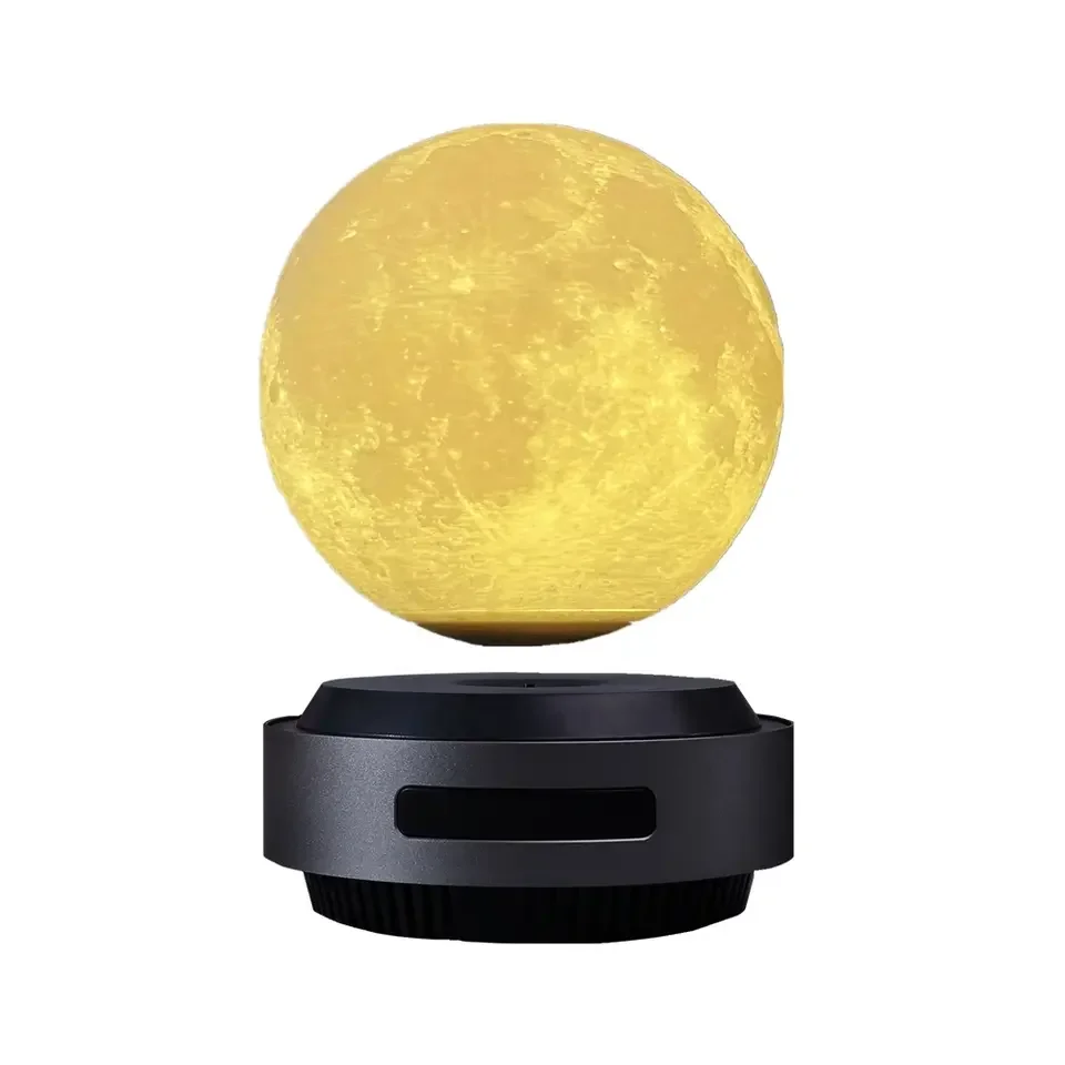 Dropshipping Levitating Moon Lamp Auto-Lifting Planet Lamp Magnetic Floating Luna Wood Table Lamp Floating Light Night Light