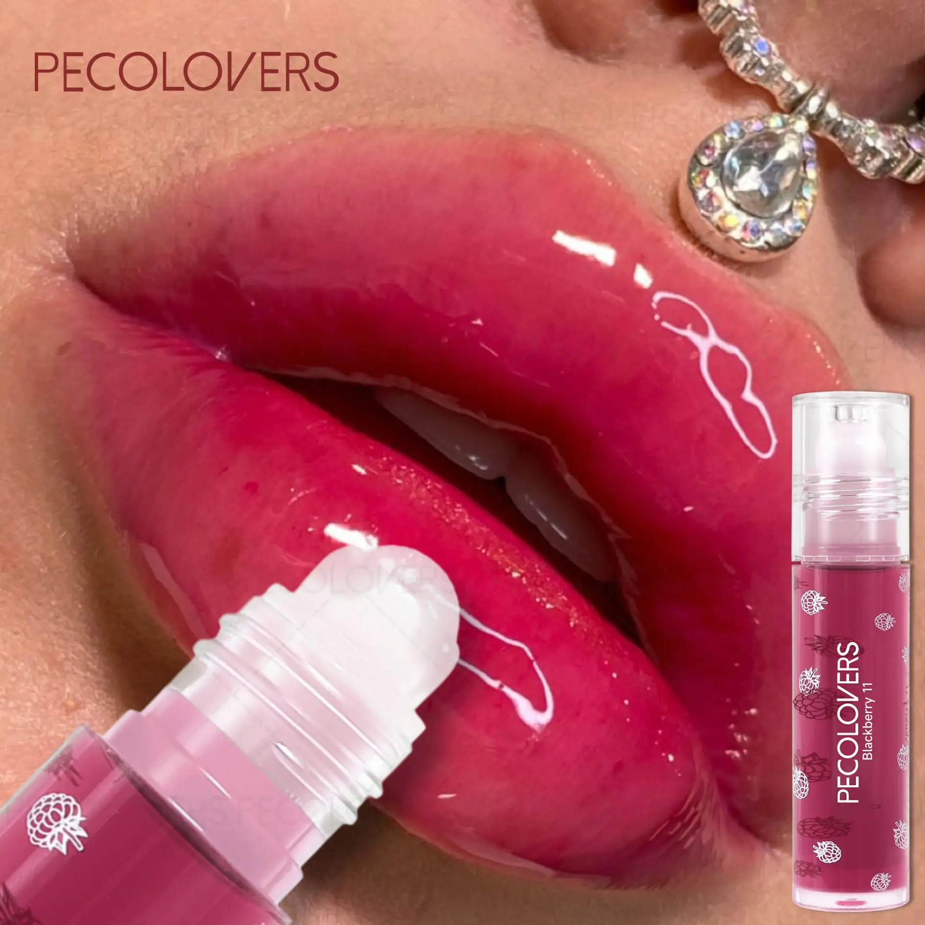 ملمع شفاه مرطب وبلسم للشفاه، ملمع شفاه مرطب بنكهة الفواكه، مرطب طويل الأمد للشفاه للنساء والرجال