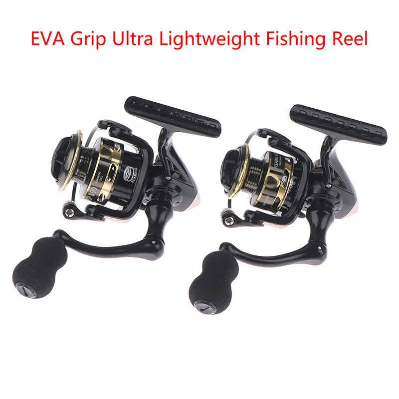 500/800 Series EVA Grip Ultra Lightweight Fishing Reel 12+1BB High Speed Gear Ratio 5.2:1 Mini Spinning Reel 1 Pc