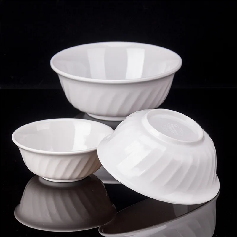 5-7inch White Melamine Bowl Restaurant Soup Porridge Noodle Rice Bowls Mini Seasoning Dessert Sauce Dishes Cheap Wholesale