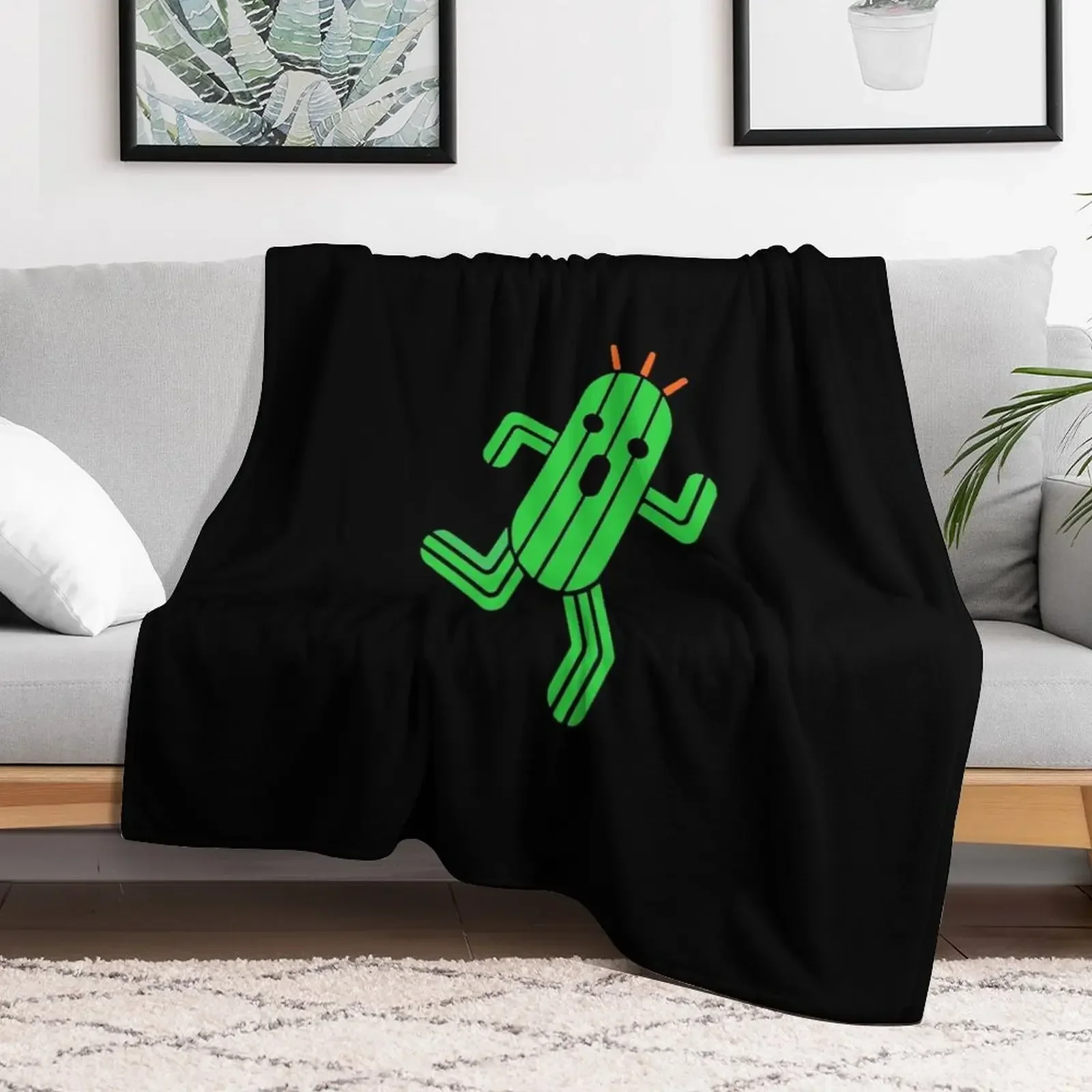 Cactuar T-Shir Throw Blanket Summer Beddings Soft Plaid Blankets