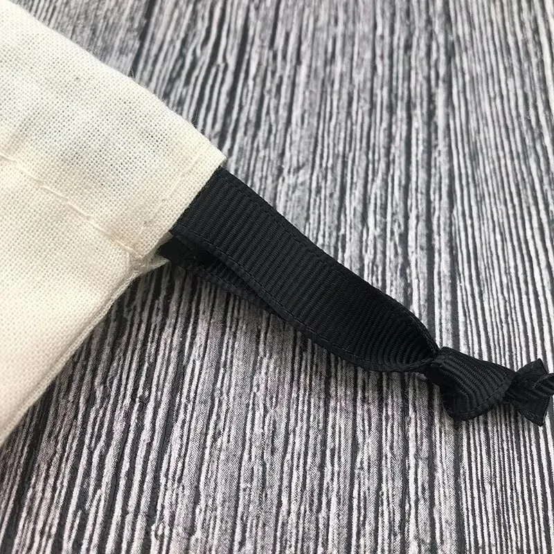 Custom Drawstring Muslin Cotton Jewelry Pouches with box