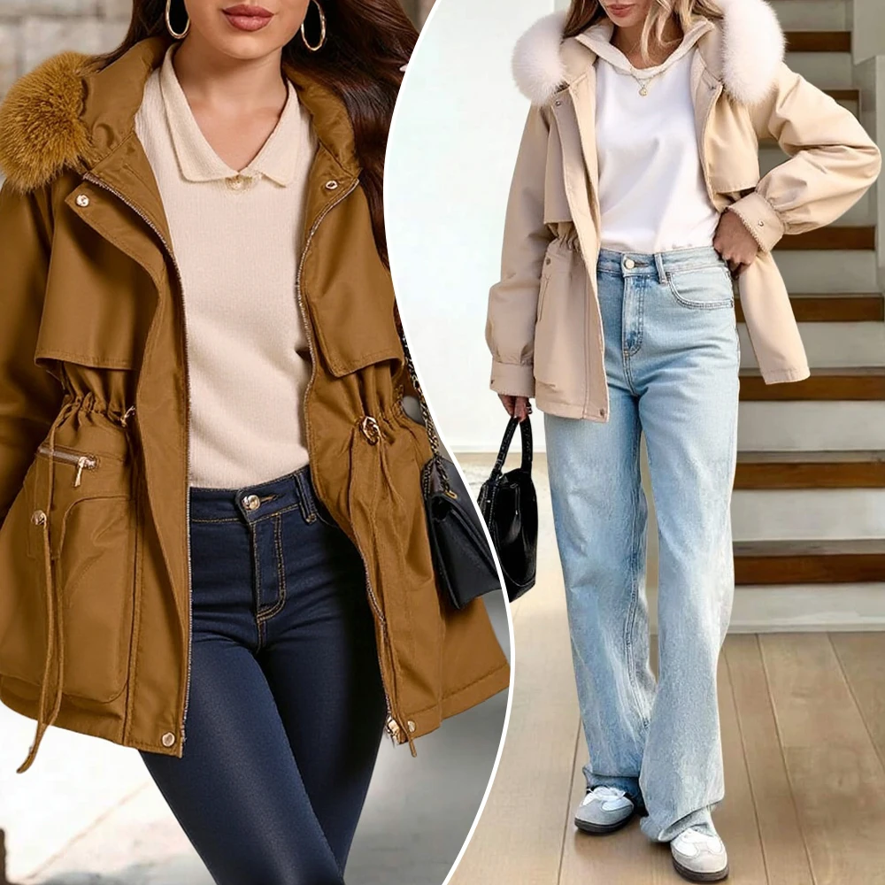 

Женские парки, пальто с хлопковой подкладкой, теплые плюшевые парки 2022, осень-зима, офисные женские парки-пуховики с длинными рукавами, уличные парки