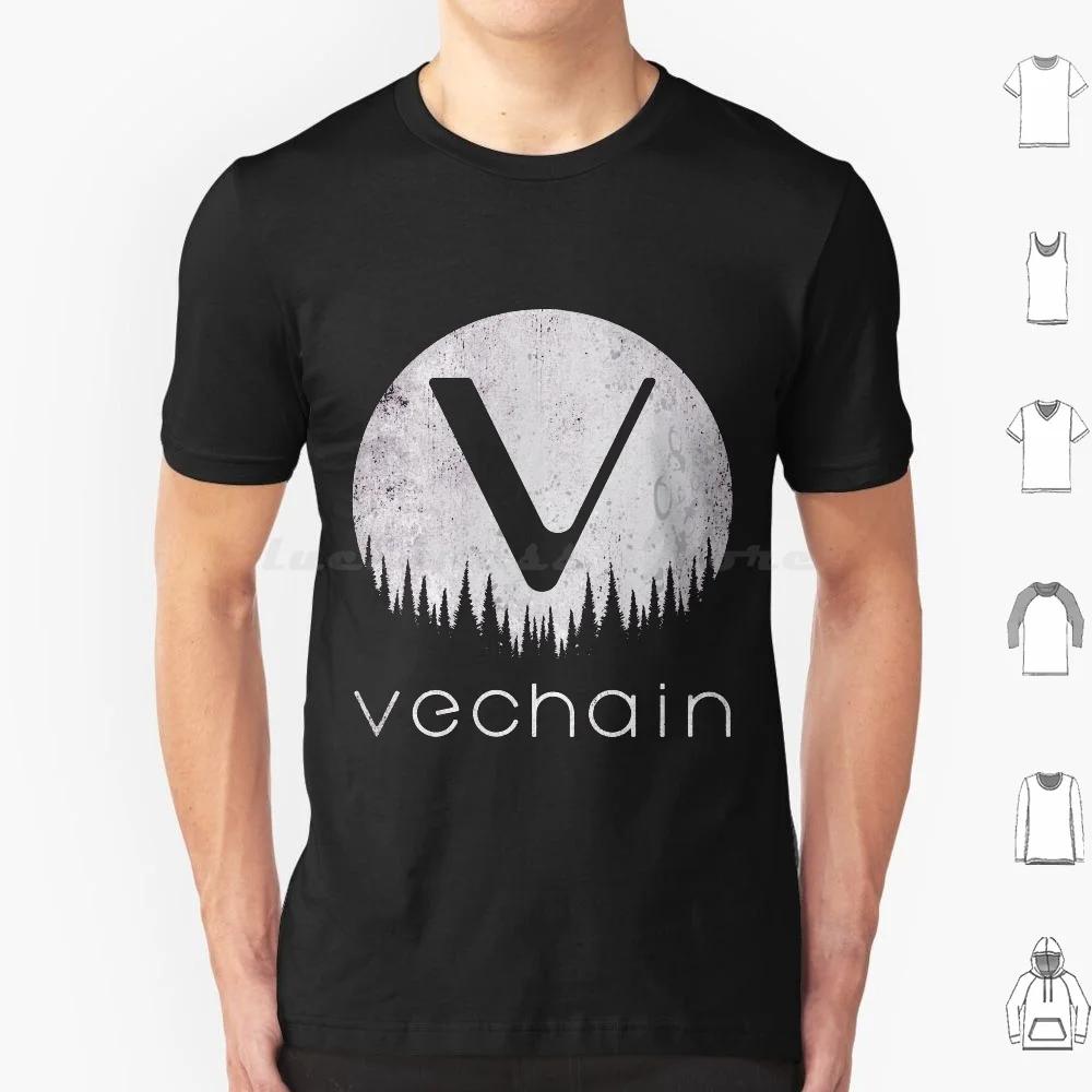 Vechain Crypto Vet Coin To The Moon Cryptocurrency Blockchain Wallet T Shirt Big Size 100% Cotton Vechain Coin Vechain Vet To