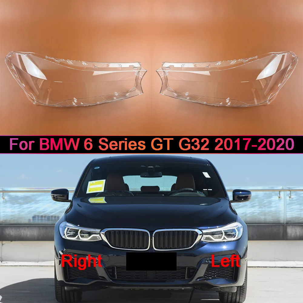 For BMW 6 Series GT G32 2017-2020 Headlamp Cover Transparent Mask Lamp Shade Headlight Shell Lens Replace The Original Lampshade