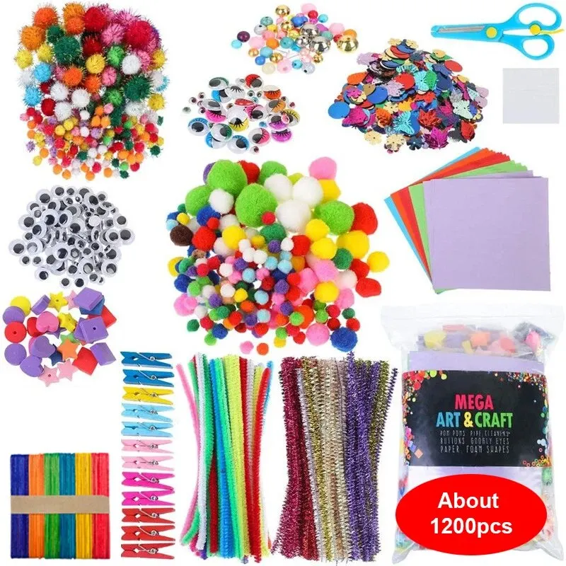 Arts and Crafts Supplies for Kids DIY Crafting School Kindergarten Homeschool Supplies Arts Set Toys for Children