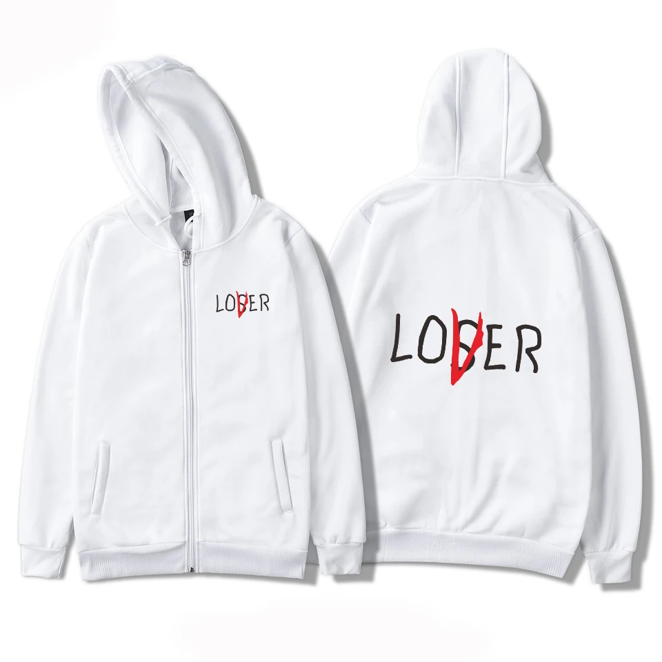 New LOSER LOVER zipper hoodies men/women New listing Fashion  zipper hip hop hoodies jackets zip up hooded casual top